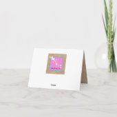 美しいハートの感謝カード サンキューカード (裏面)