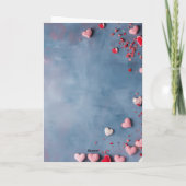 美しいハートの誕生日おめでとう カード (裏面)