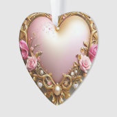 美しいハートオーナメント – 完璧なホリデーギフト オーナメント (正面)