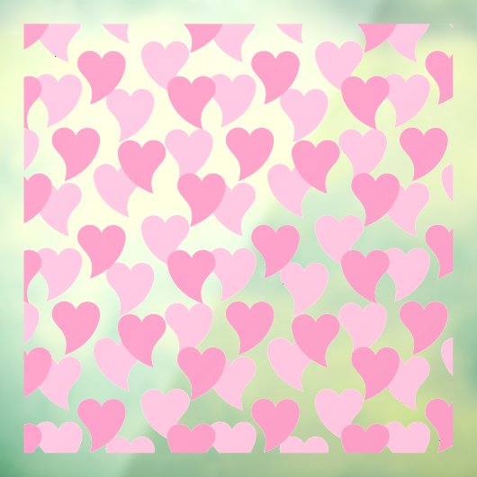 美しいハートシームレスパターン ウィンドウサイン (シート3)