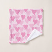 美しいハートシームレスパターン バスタオルセット (ウォッシュタオル)