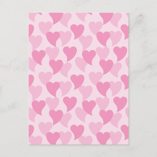 美しいハートシームレスパターン ポストカード (正面)