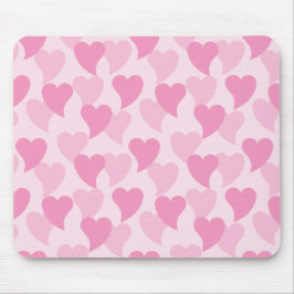美しいハートシームレスパターン マウスパッド