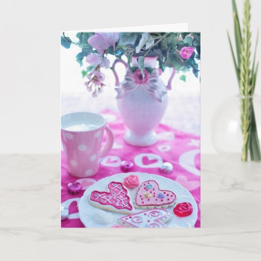 美しいハートバレンタインデーの設定 シーズンカード (正面)