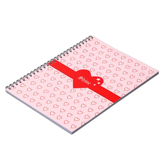 美しいハートパターン ノートブック (左側)
