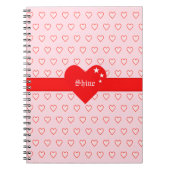 美しいハートパターン ノートブック (正面)