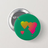 美しいハートボタン 缶バッジ (正面&裏面)