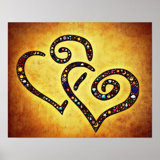 美しいハートポスター ポスター (正面)
