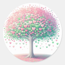 美しいハート型の木のシール