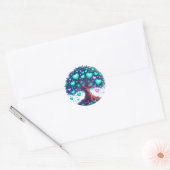 美しいハート型の木のシール ラウンドシール (封筒)