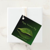 美しいハート状の水滴の葉ギフトラベル フェイバータグ (インサイチュ)