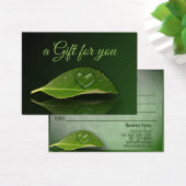 美しいハート状の水滴葉ギフトカード (デスク)