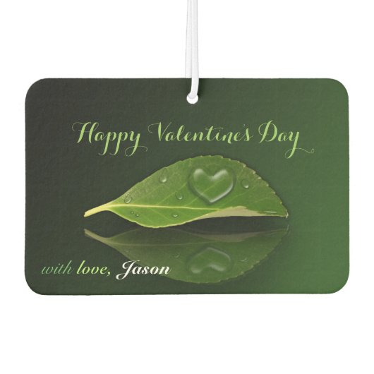 美しいハート状の水滴 カーエアーフレッシュナー (正面)