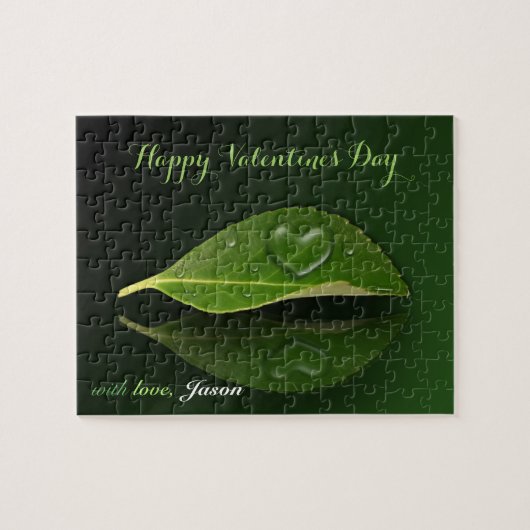 美しいハート状の水滴 ジグソーパズル (横)