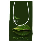 美しいハート状の水滴 スモールペーパーバッグ (正面)