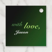 美しいハート状の水滴 フェイバータグ (裏面)