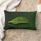 美しいハート状の水滴 ランバークッション (ブランケット)