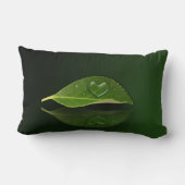 美しいハート状の水滴 ランバークッション (裏面)