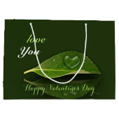 美しいハート状の水滴 ラージペーパーバッグ (裏面)