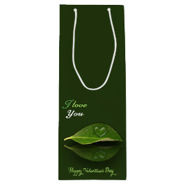 美しいハート状の水滴 ワインギフトバッグ