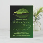 美しいハート状の水滴 招待状 (スタンド正面)