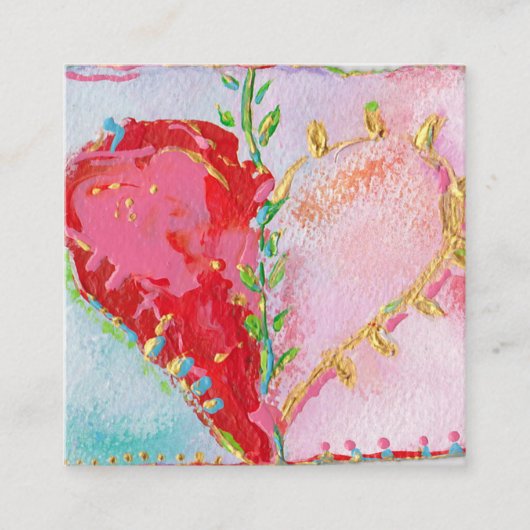 美しいハート スクエア名刺 (正面)