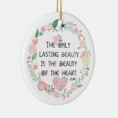 美しいハート セラミックオーナメント (右)