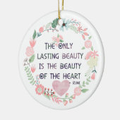 美しいハート セラミックオーナメント (左)