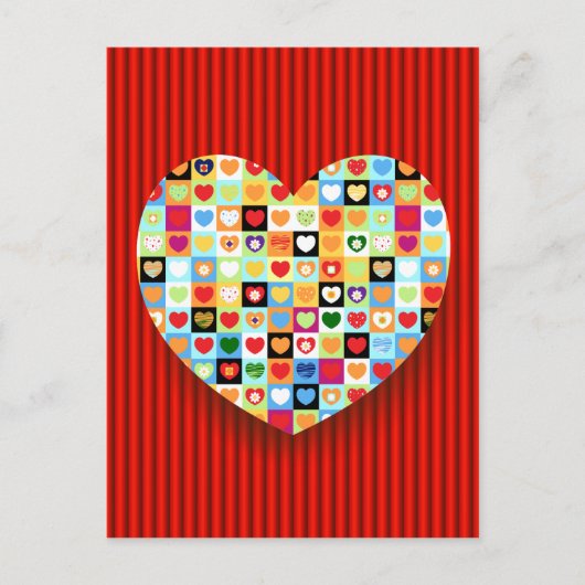 美しいハート ポストカード (正面)