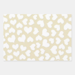 美しいハート ラッピングペーパーシート