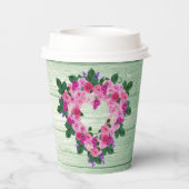 美しいハート 紙コップ (裏面)