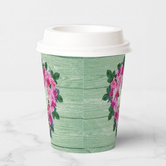 美しいハート 紙コップ (右)