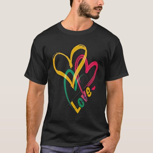 美しいハート Tシャツ (正面)
