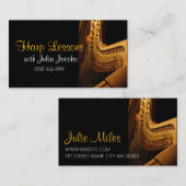 美しいハープのレッスン音楽名刺 名刺 (正面/裏面)