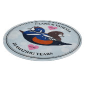 美しいハーレキンダックラブバード カッティングボード (角)