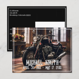 美しいバイクのライフセレブレーション ポストカード