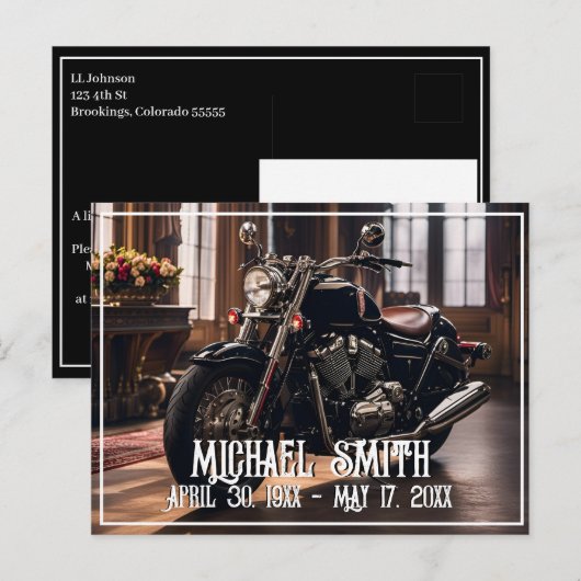 美しいバイクのライフセレブレーション ポストカード (正面/裏面)