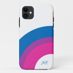 美しいバイセクシャルプライド国旗かわいいパーソナライズされた iPhone 11 ケース