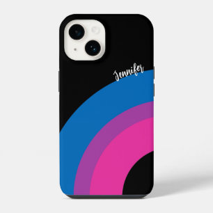 美しいバイセクシャルプライド国旗かわいいパーソナライズされた iPhone 14ケース