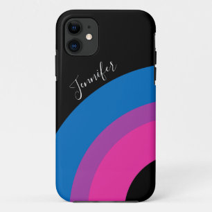 美しいバイセクシュアルプライドの旗かわいいカスタム iPhone 11 ケース