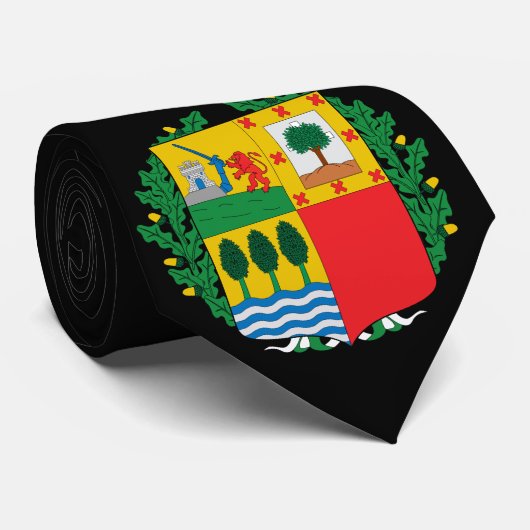美しいバスクの旗のコートの腕 ネクタイ (ロール)