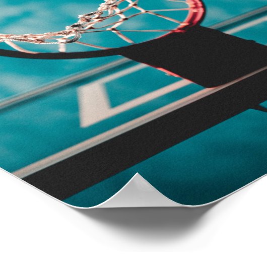 美しいバスケットボールのアートワーク ポスター (角)