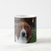 美しいバセットハウンドのマグ コーヒーマグカップ (中央)