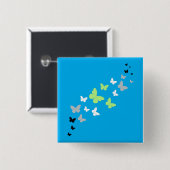 美しいバタフライアジェンダープライド 缶バッジ (正面&裏面)