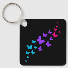 美しいバタフライアンドロギー性プライドデザイン キーホルダー