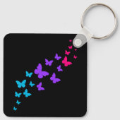 美しいバタフライアンドロギー性プライドデザイン キーホルダー (裏面)