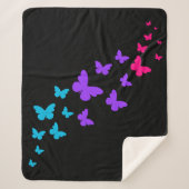 美しいバタフライアンドロギー性プライドデザイン シェルパブランケット (正面)