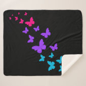 美しいバタフライアンドロギー性プライドデザイン シェルパブランケット (正面(横))