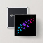 美しいバタフライアンドロギー性プライドデザイン 缶バッジ (正面&裏面)