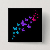 美しいバタフライアンドロギー性プライドデザイン 缶バッジ (正面)